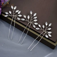a08 3 pcs rhinestone wedding hair pins bridal headpiece handmade women hair jewelry crystal bridal hair accessories