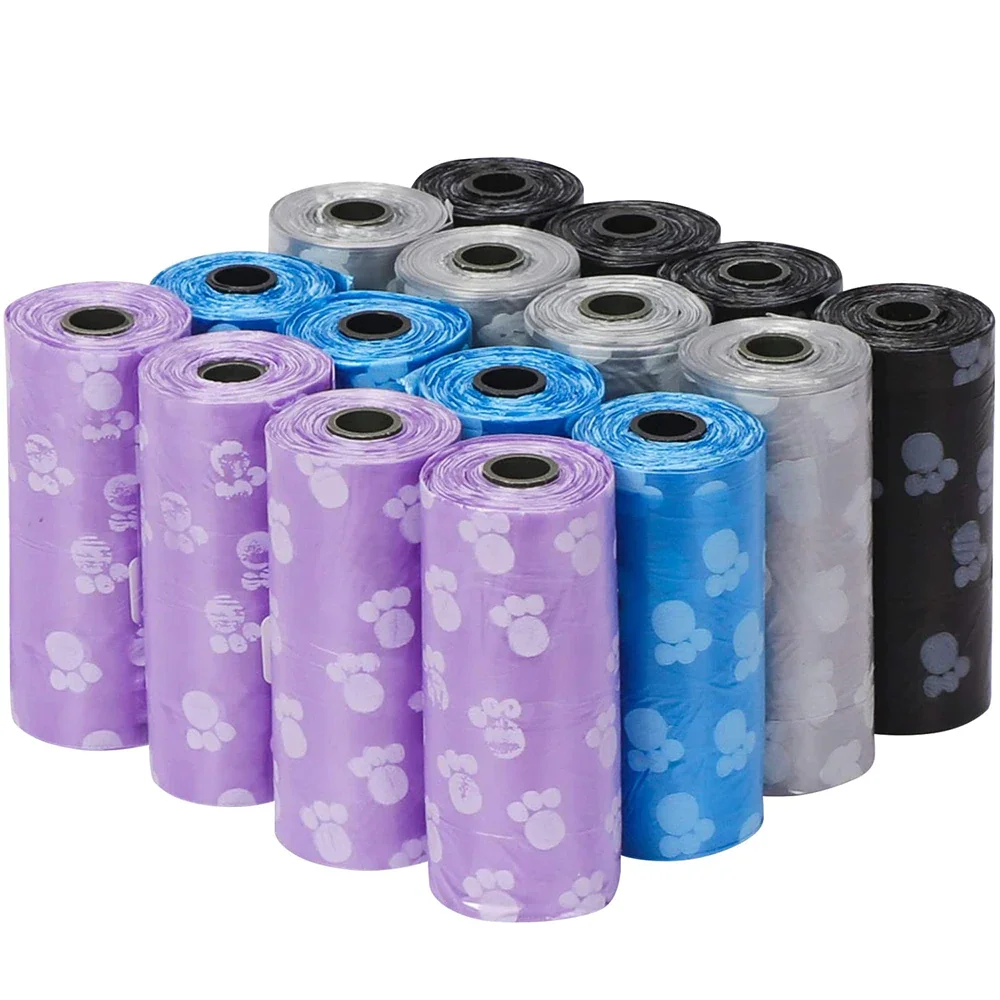 

For Mixed Colors Dog Poop Bags for Waste Refuse Cleanup Doggy Roll Replacements for Outdoor Puppy Walking and Travel, Thick