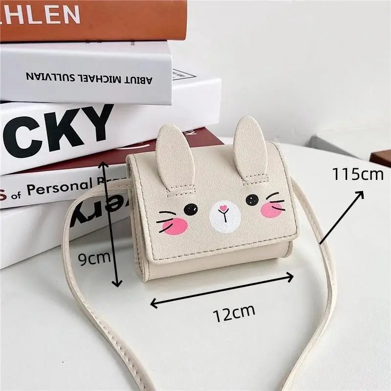 Практичный детский мини-кошелек для монет с кроликом и плечевым ремнем