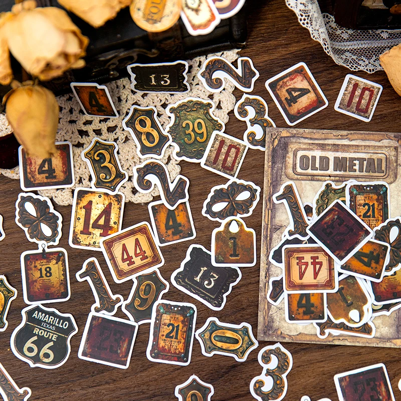 40 шт./упаковка декоративные наклейки ржавый