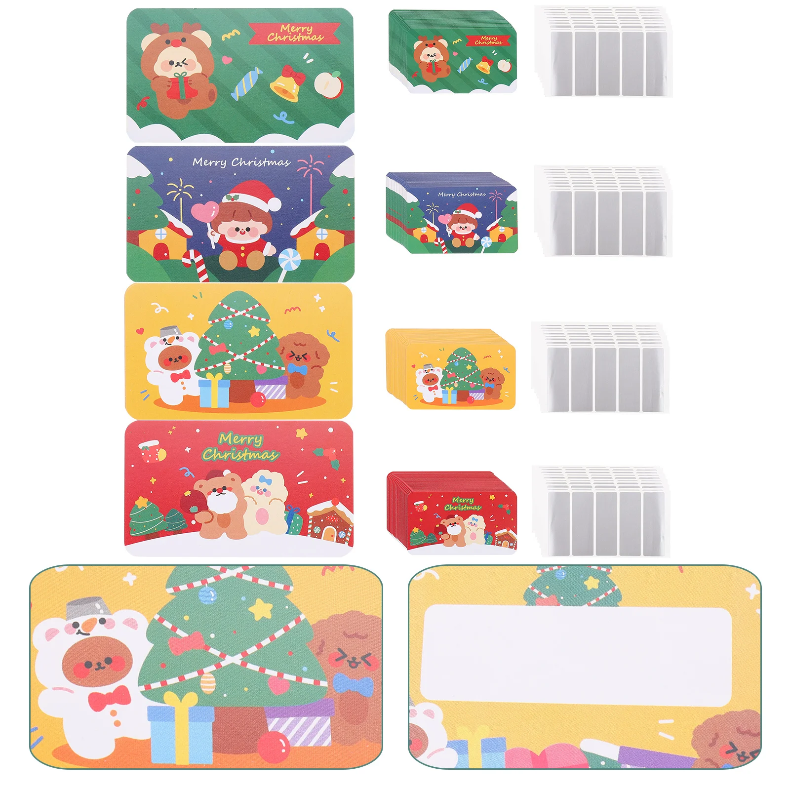 

Scratch Off Christmas Holiday Xmas Party Diy Cartoon Merry Rewards Teacher Wishing Shower Baby Stickers Award Pun Activity