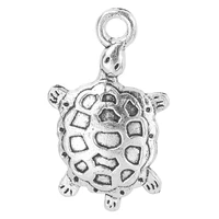 25pcslot fashion unique silver color turtle charms alloy pendants for earrings bracelet necklace jewelry making diy accessories