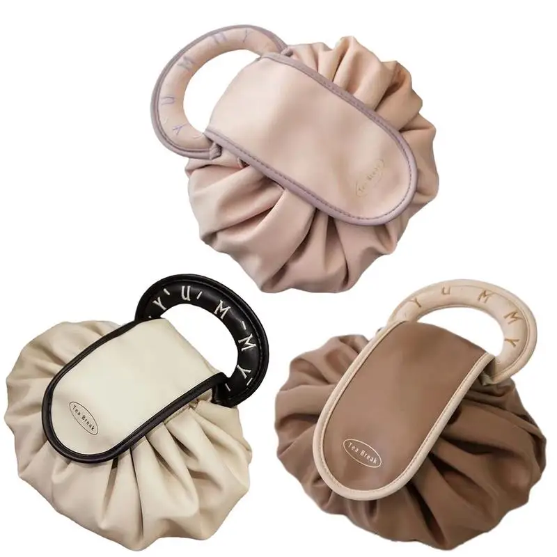 

Women Large Capacity Travel Cosmetic Bag PU Leather Makeup Storage Bag Makeup Case Organizer Toiletry Bag Accessories Makeup Box