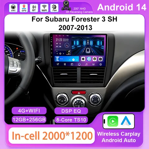 9-дюймовый Android для Subaru Forester 3 SH 2007-2013 для Impreza GH GE, автоматический мультимедийный плеер, 2 Din, головное устройство Carplay, авто радио 4G