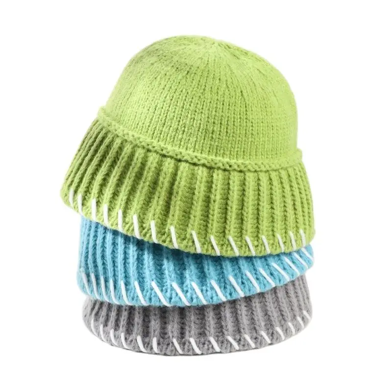 

Женская зимняя Панама VISROVER из натурального кроличьего меха, кашемировые вязаные шапки, мягкие теплые модные шапочки, повседневная шапка дл...