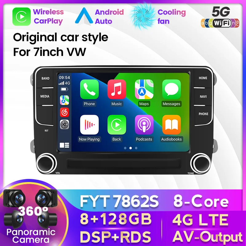 

Android 11 2 Din 7inch Car Radio Carplay Auto For VW Volkswagen Polo Bora Golf 5 6 Passat CC B6\7 Jetta Tiguan GPS BT WIFI Audio