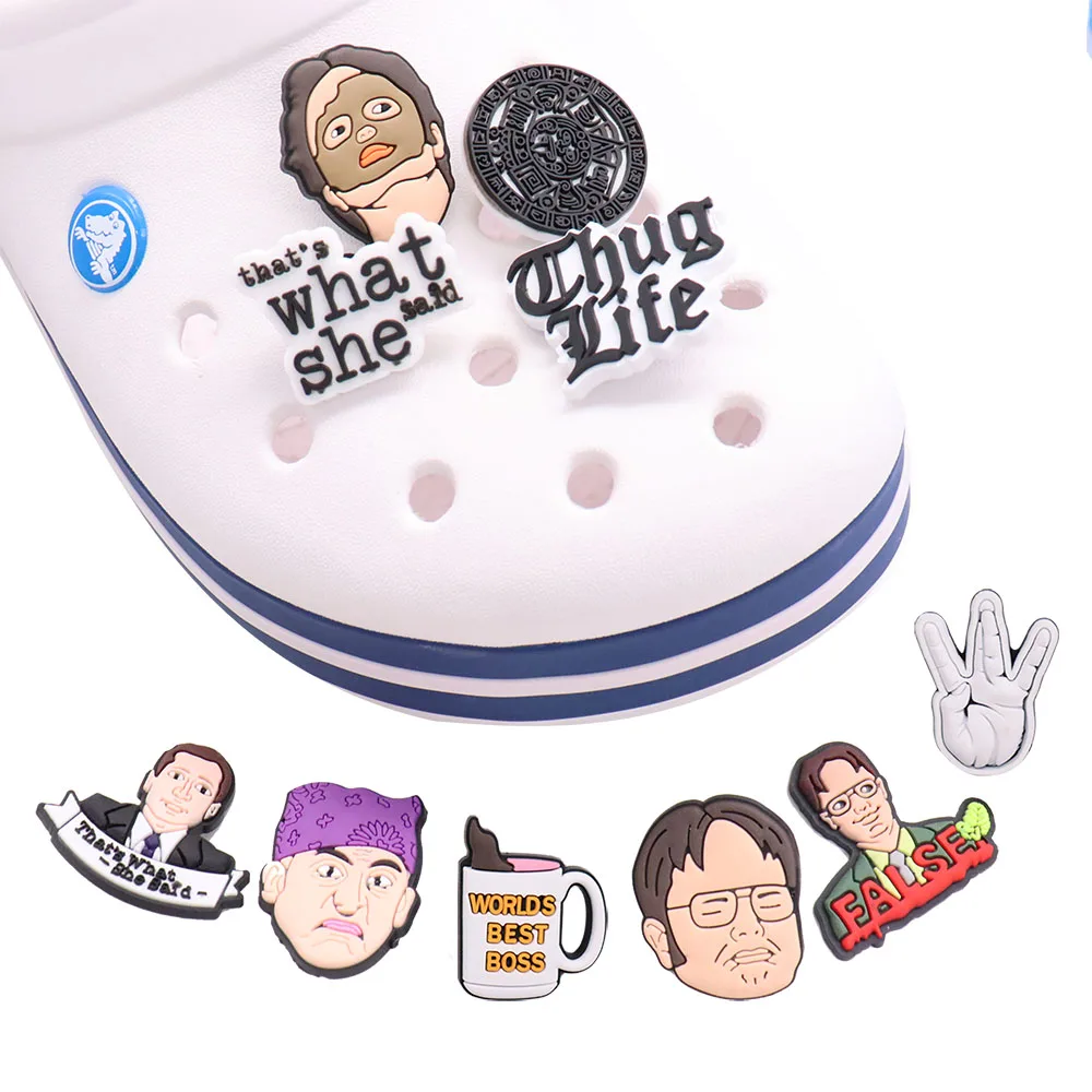 1 шт. американская драма офисный Рабочий мир лучшие подвески для обуви из ПВХ