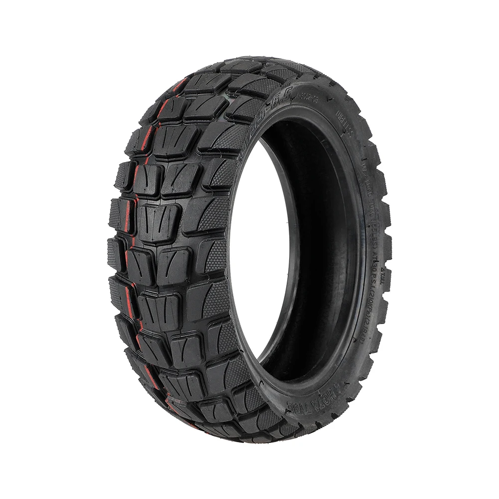 

1PCS Black Rubber 10 Inch 80/55-6.5 Tubeless Off-road Tire With Nozzle For Electric Scooter About 710g High Quality