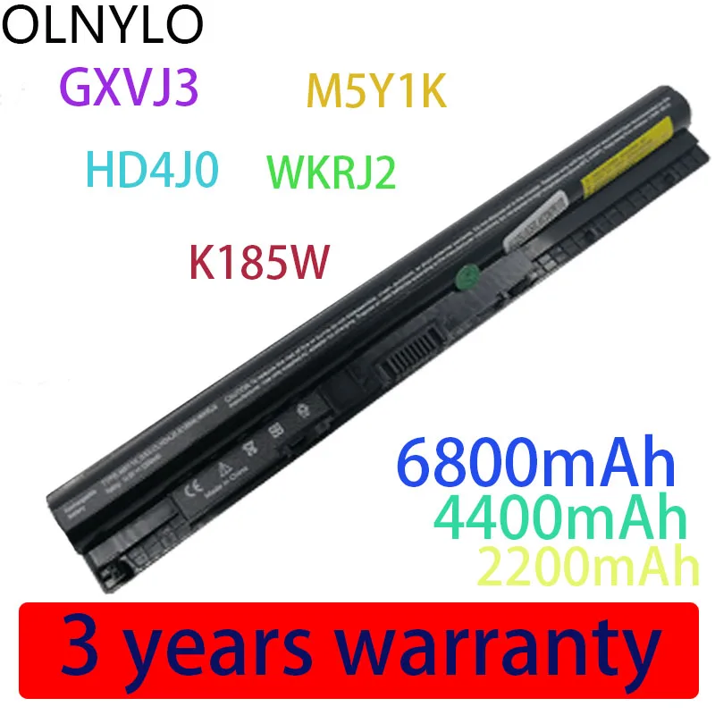

Laptop Battery GXVJ3 HD4J0 K185W KI85W M5Y1K M5YIK WKRJ2 1KFH3 453-BBBR 6YFVWFOR DELL INS14UD-1108W INS14UD-1328W
