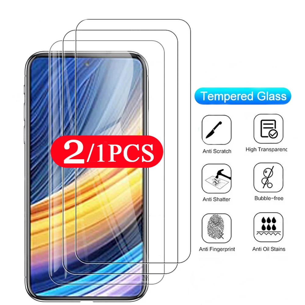 

2/1Pcs 9H For Xiaomi Poco M5 M5s M4 M3 M2 pro 5G X4 GT X3 NFC X2 F4 F3 F2 GT C40 C31 tempered glass screen protector protective