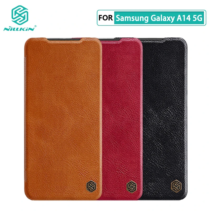

Чехол для Galaxy A14 Nillkin Qin Series, чехол-книжка из искусственной кожи для Samsung Galaxy A14
