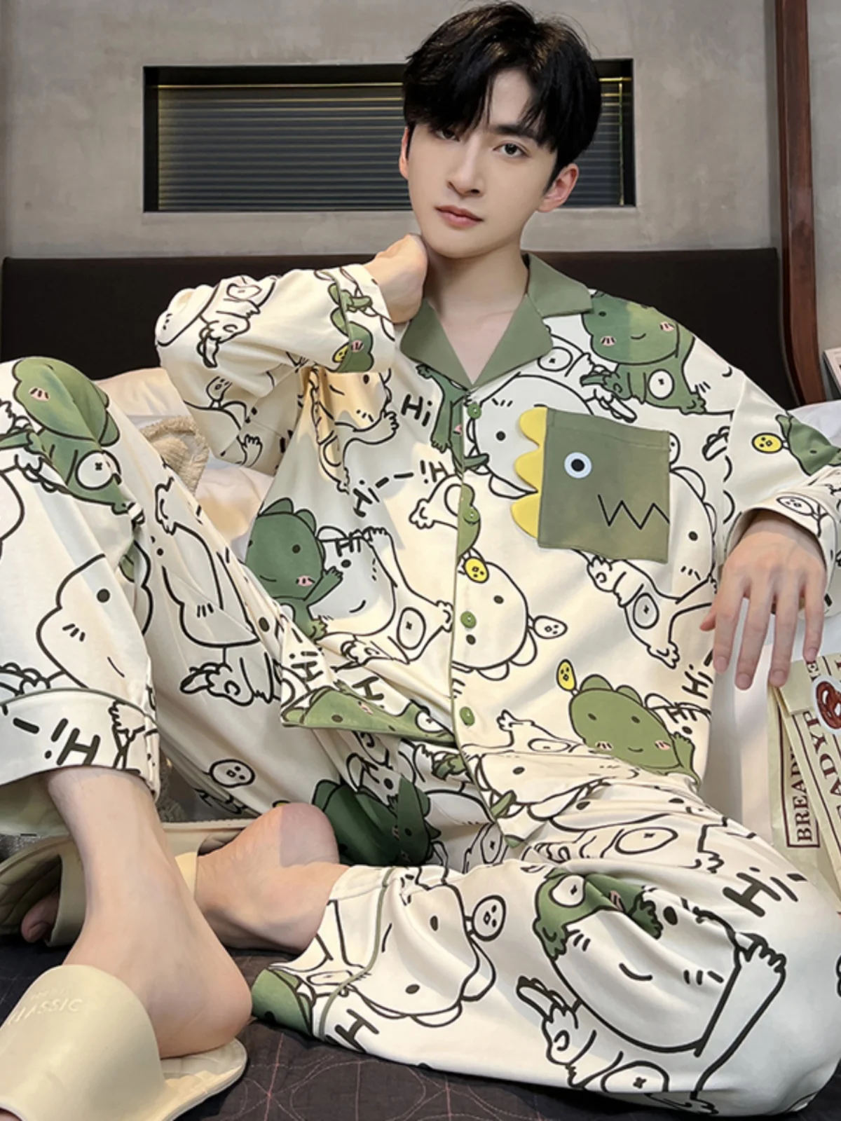 Пижама Мужская с длинным рукавом весна-осень