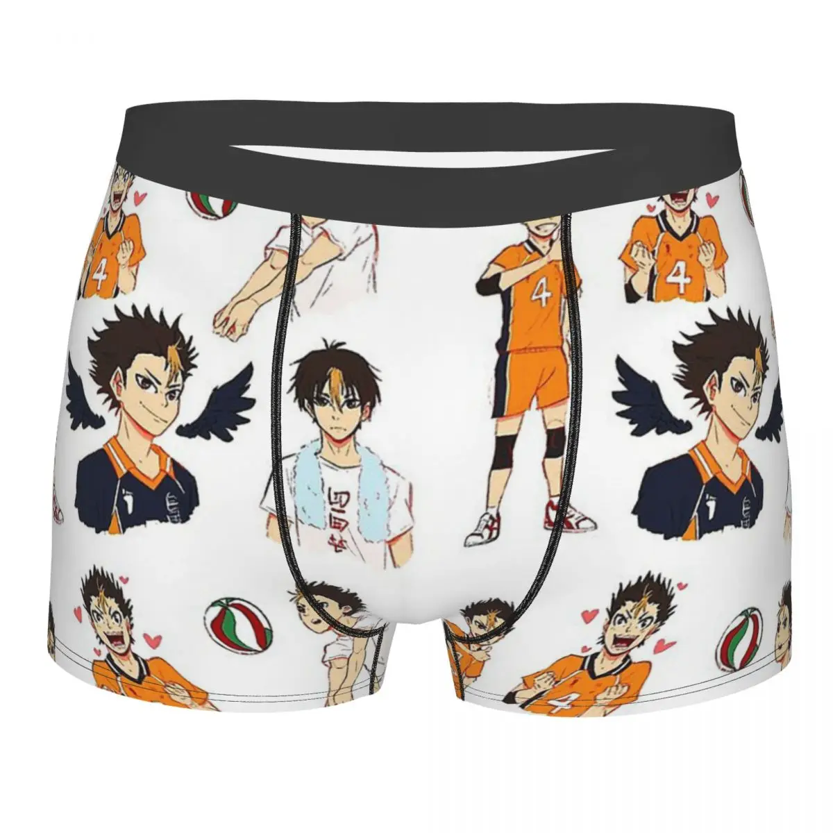 

Haikyuu Shoyo Hinata Tobio Kageyama Nishinoya, дышащие трусы, мужское нижнее белье, шорты, трусы-боксеры