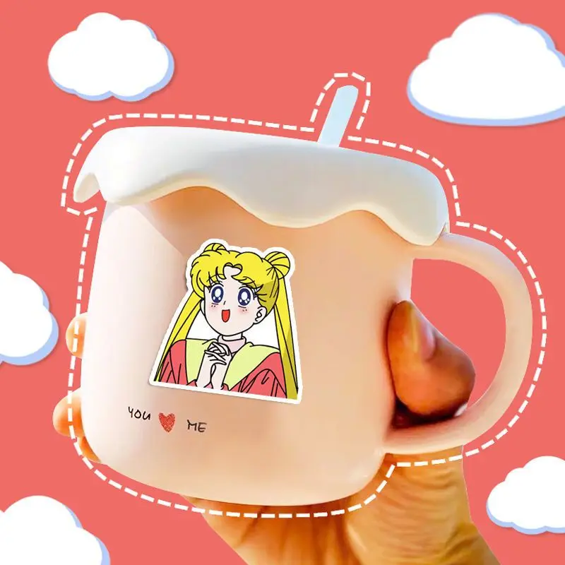 Фото Декоративные водонепроницаемые наклейки Bandai Sailor Moon: сюрпризы, комиксы, сувениры, модные игрушки, анимационные украшения, подарки, милые фигурки №4