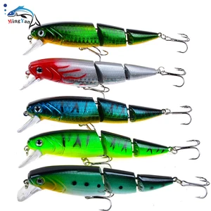 Рыболовная приманка, 1 шт., воблеры, многосекционная, жесткая, 110 мм, 15 г, искусственная приманка-Минноу, приманка, кренкбейт, окунь, карп, рыболовная снасть, приманка