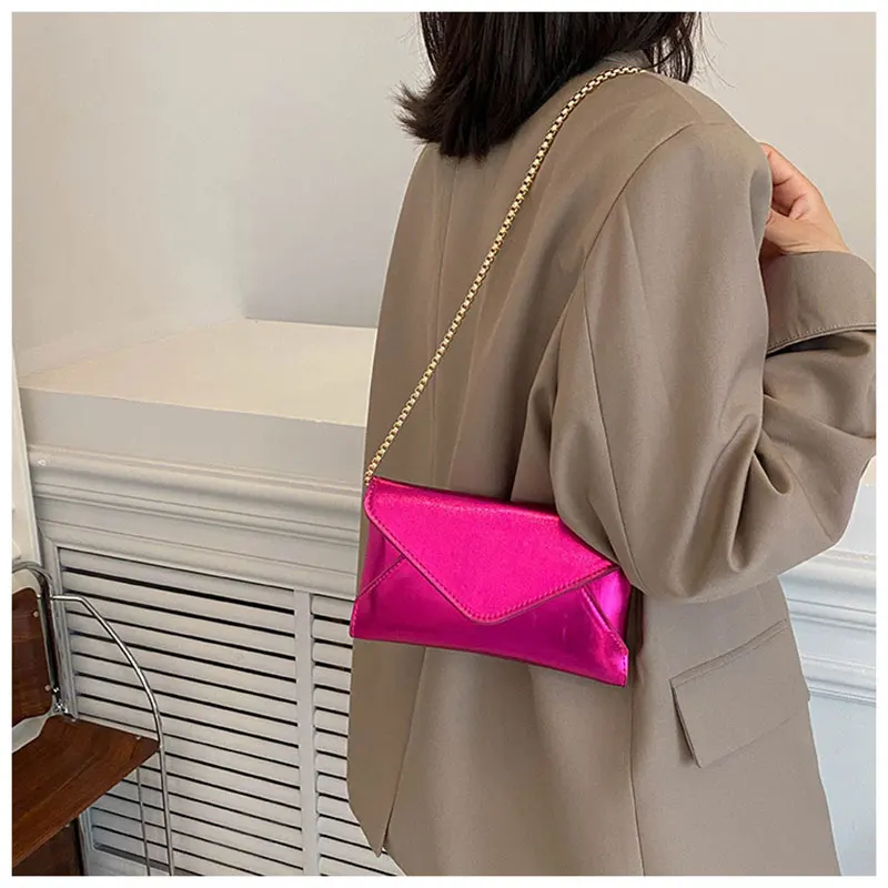 Pearlescent small bag fashion candy color girl chain single shoulder messenger bag New Style Phone Purse for Women