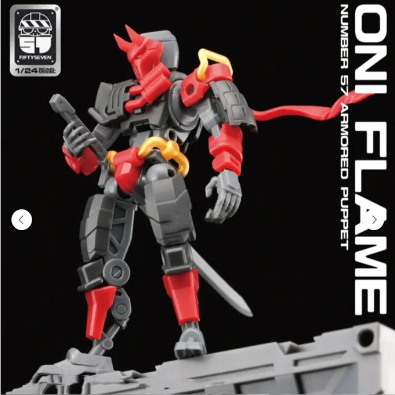 

Индустриальная бронированная марионетка Fiftyseven Number 57 Oni Flame с тенью волк 1:24, продажа сборных моделей, комплект No57, экшн-фигурка робота T