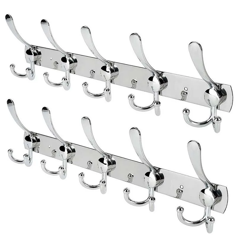 

Wall Mount Hook, Hooks Stainless Steel Coat Robe Hat Clothes Wall Mount Hook Heavy Duty Hanger Towel Rack