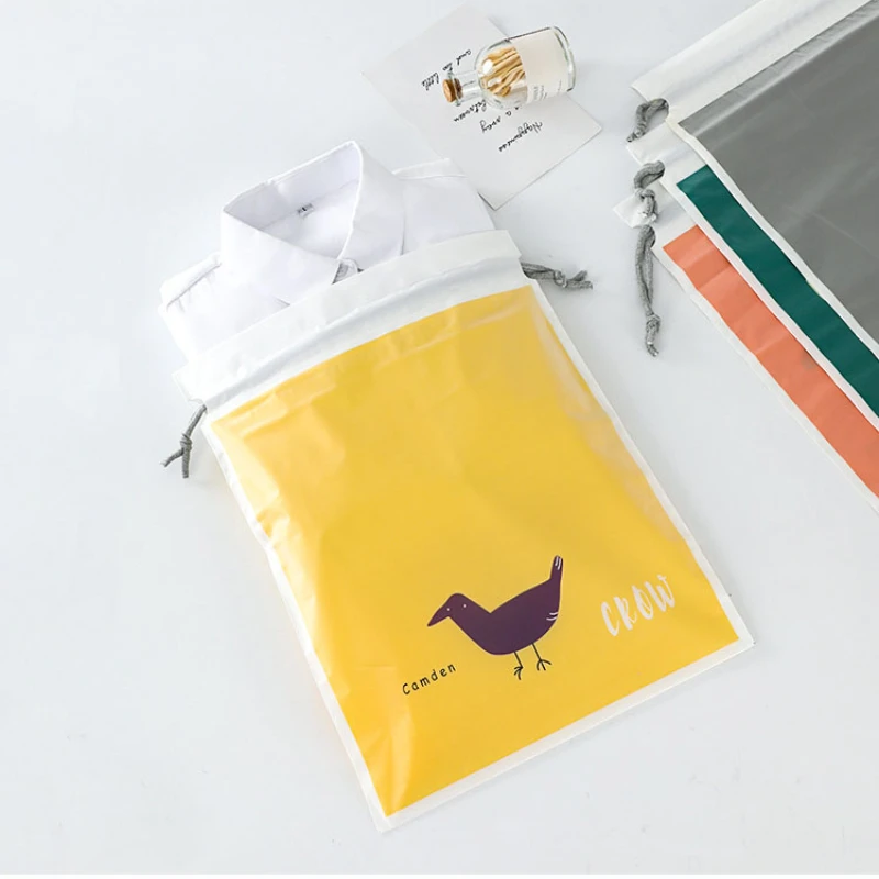 

1pcs Drawstring Double Layer Drawstring Bag Drawstring Travel Bag Cartoon Socks Underwear Dirty Clothes Storage