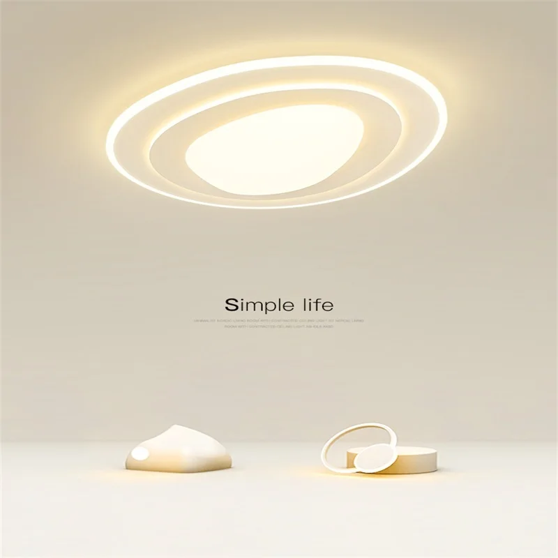 Creative Atmosphere Living Room Led Chandeliers Modern Minimalist Nordic Round Study Dining Room Master Bedroom Ceiling Lamps