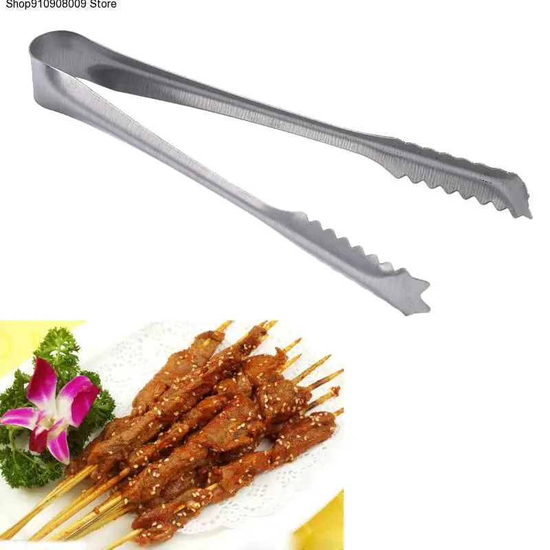

Stainless Steel BBQ Tongs Meat Food Clip Barbecue Tools Grill Baking Salad Steak Vegetable Pasta Kitchen Accessories