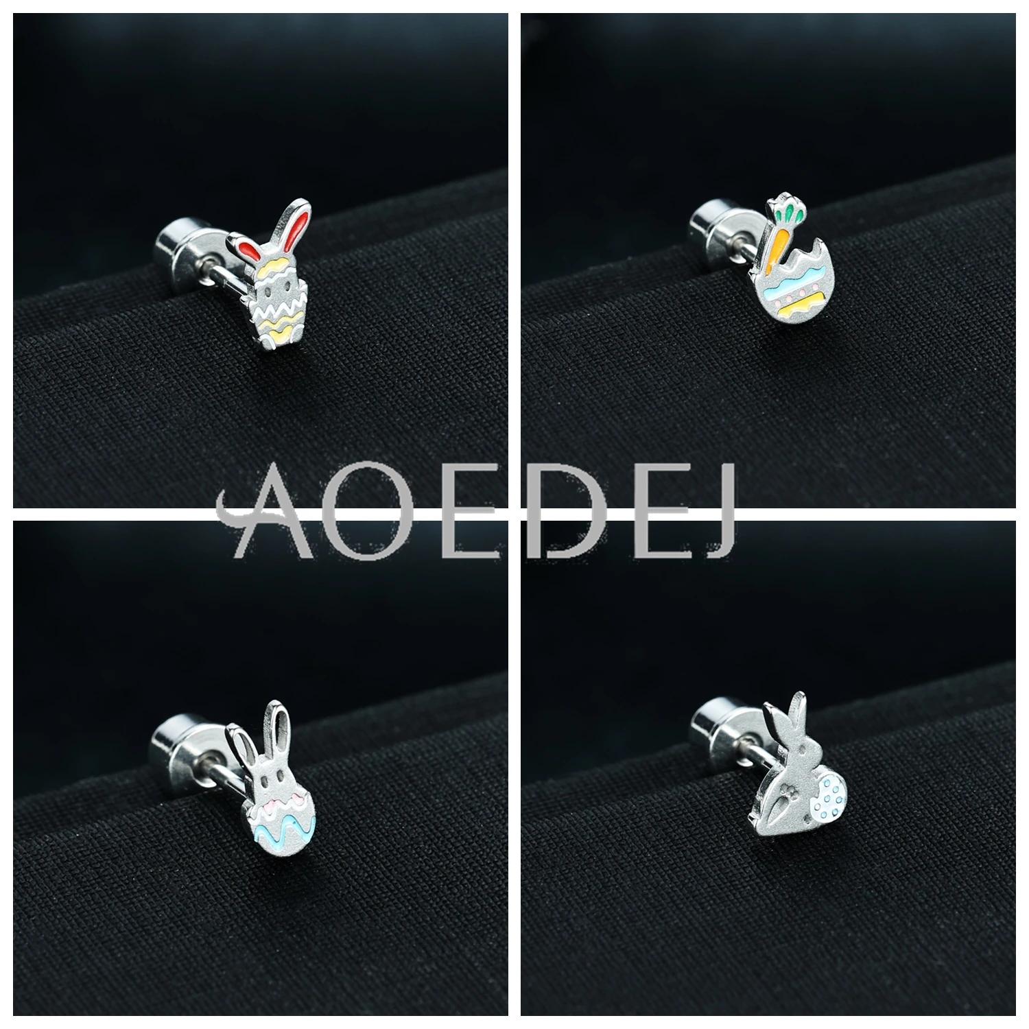 AOEDEJ 1 шт. 20 г серьги-гвоздики из нержавеющей стали женские милые пасхальные яйца