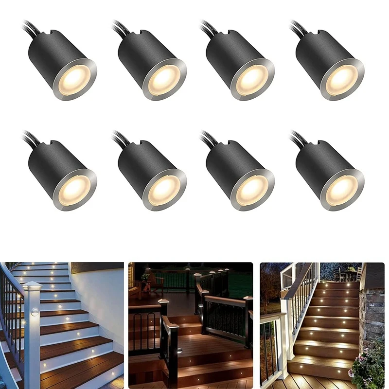 

10PCS 3000K Recessed LED Spotlight , LED Landscape Light IP67, Waterproof For Garden, Yard, Staircase, Floor