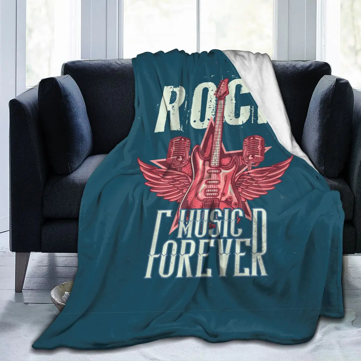 

Фланелевое одеяло, ультрамягкое флисовое покрывало с микрофонами для гитары, покрывало для халата, дивана, кровати, путешествий, дома, зима, ...