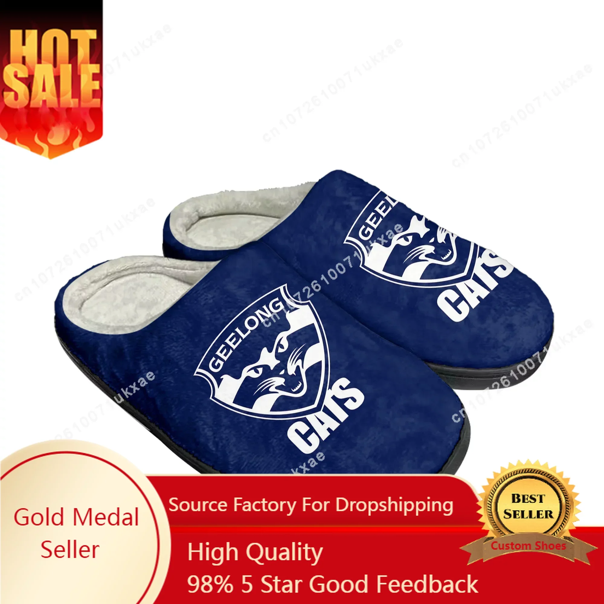 Тапочки Geelong мужские/женские хлопковые домашние плюшевые с рисунком кошек