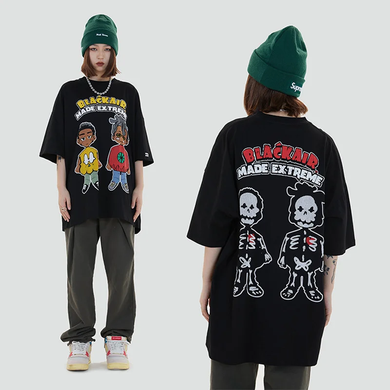 

Новое поступление 2023, модная уличная футболка в стиле хип-хоп с коротким рукавом, хлопковая Необычная футболка с круглым вырезом, брендовая одежда, мужская футболка