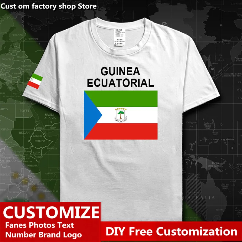 

Guinea Ecuatorial GQ GNQ Country T shirt Custom Jersey Fans DIY Name Number LOGO High Street Fashion Loose Casual T-shirt