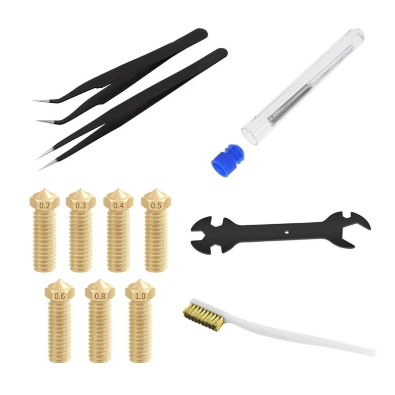 

3D Printer Nozzle Cleaning With Cleaning Needle Tweezers Wrench Accessaries