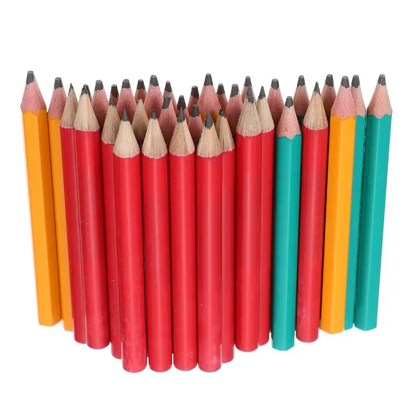 

Pencils Kidshalf Bulk For Short Mini No Eraser Pocket Colored