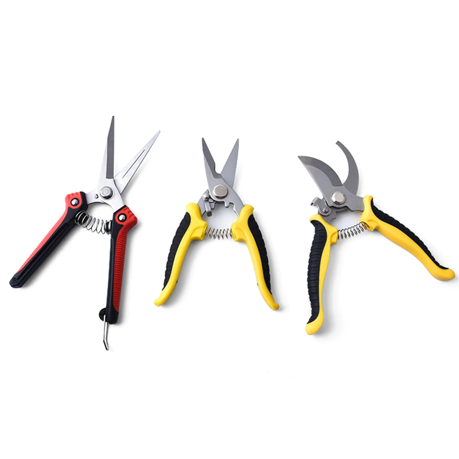 

3Pcs Pruning Shears Gardening Tree Trimming Hand Pruner Manual Garden Secateurs Branch Cutter Stainless Steel For Yard Farm Park
