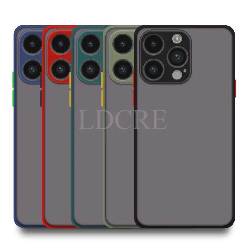 

For iPhone 15 Pro Max Case Silicone TPU Transparent Matte Cover For iPhone 15 Pro Max Case Protector Rubber For iPhone 15 Pro