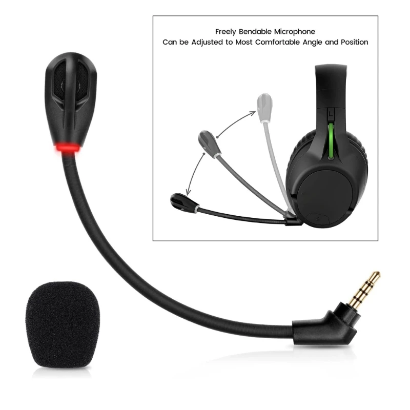

Replacement Microphone for HYPERX Cloud Flight / Flight S Wireless Noise Cancelling Gaming Headsets 3.5mm Detachable Mic