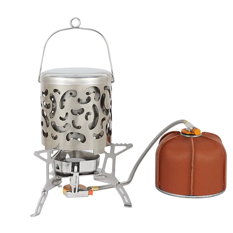 

Outdoor Mini Stainless Steel Heating Stove, Autumn And Winter Camping Heater, Multifunctional Portable Heating Cover