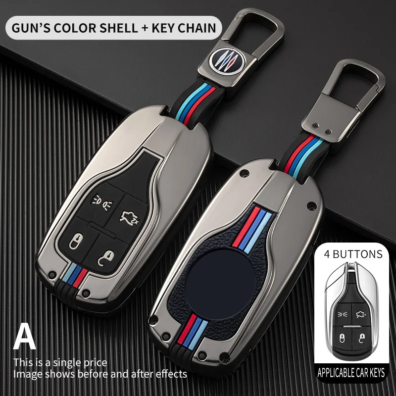 

Car Key Case Cover Key Bag For Maserati Ghibli Levante Quattroporte Accessories Car-Styling Holder Shell Keychain Protection