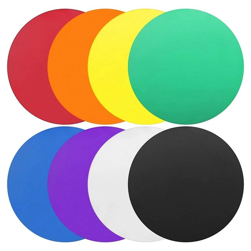 

8-Piece Set Of Silicone Pot Fixture Mat Round Kitchen Coaster Multi-Purpose Corkscrew Multicolor