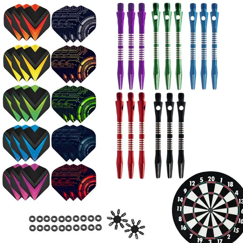 

Aluminum Dart Shafts 67pcs Professional Tip Darts Supplies Set Colorful Flights Universal Dart Accessories Kit Perfect