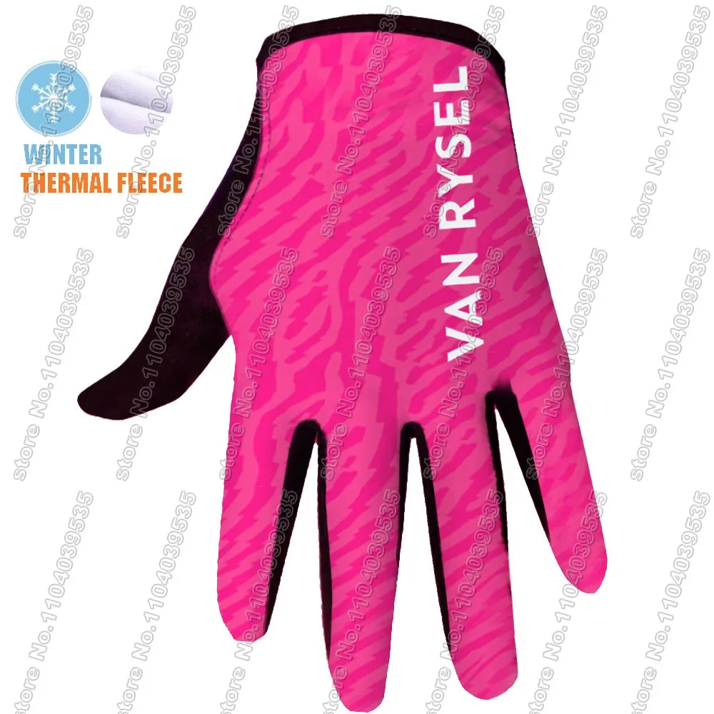 Велосипедные перчатки Van Rysel коллекция 2024 зимние трикотажные изделия розовые