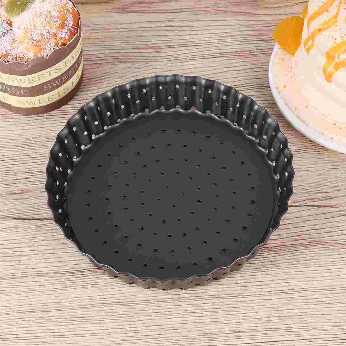 

Pizza Pan Baking Tray Ovenround Trays Non Sticksteel Holes Large Dishes Screen Mesh Punched Dough Set Tart Tools