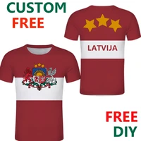 latvia male youth t shirt diy free custom student lva boy t shirt nation flag republic latvija made college soccer team clothes