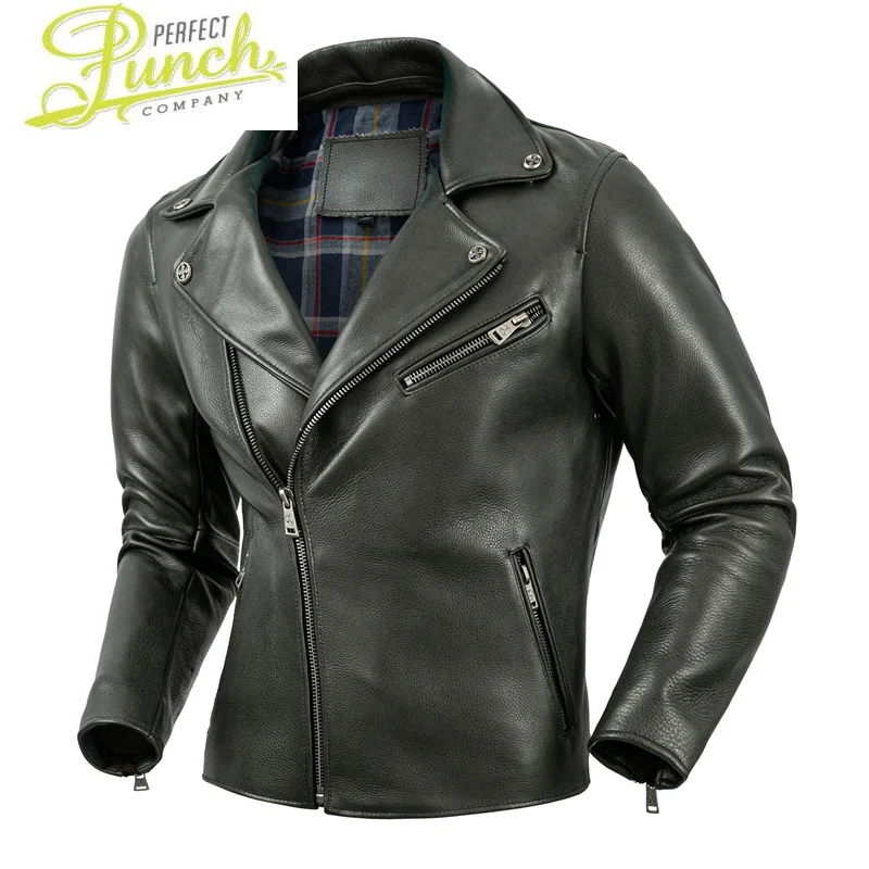 

Куртка мужская из воловьей кожи, на молнии, Sq13