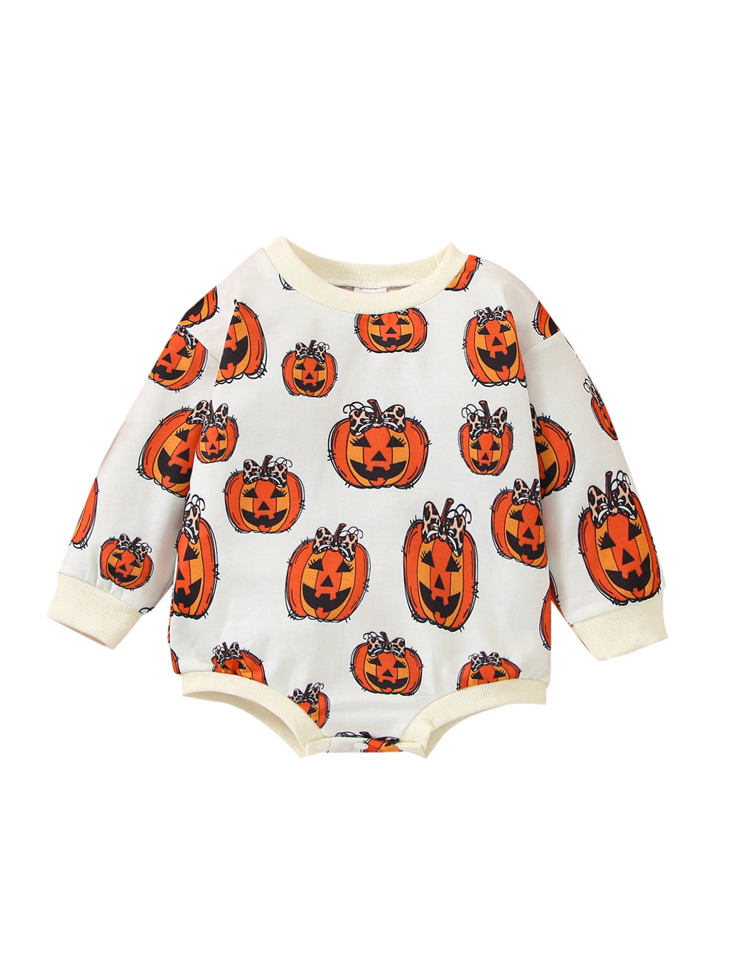 

Newborn Baby Girls Boys Crewneck Sweatshirt Long Sleeve Romper Bodysuit Pullover Oversized Fall Tops