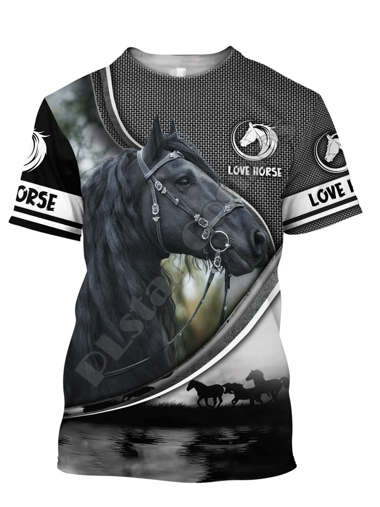 

Beautiful love horse animal 3d Printed Women. But T shirt Summary Fashion Harajuku Short Sleeve Tee shirts Neutral Great. clot