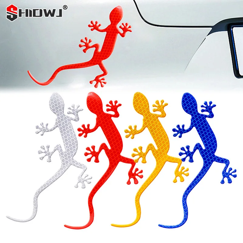

Светоотражающая наклейка Gecko, безопасная Задняя лента, автомобильные Внешние аксессуары, 3D фотоотражатель, Декор