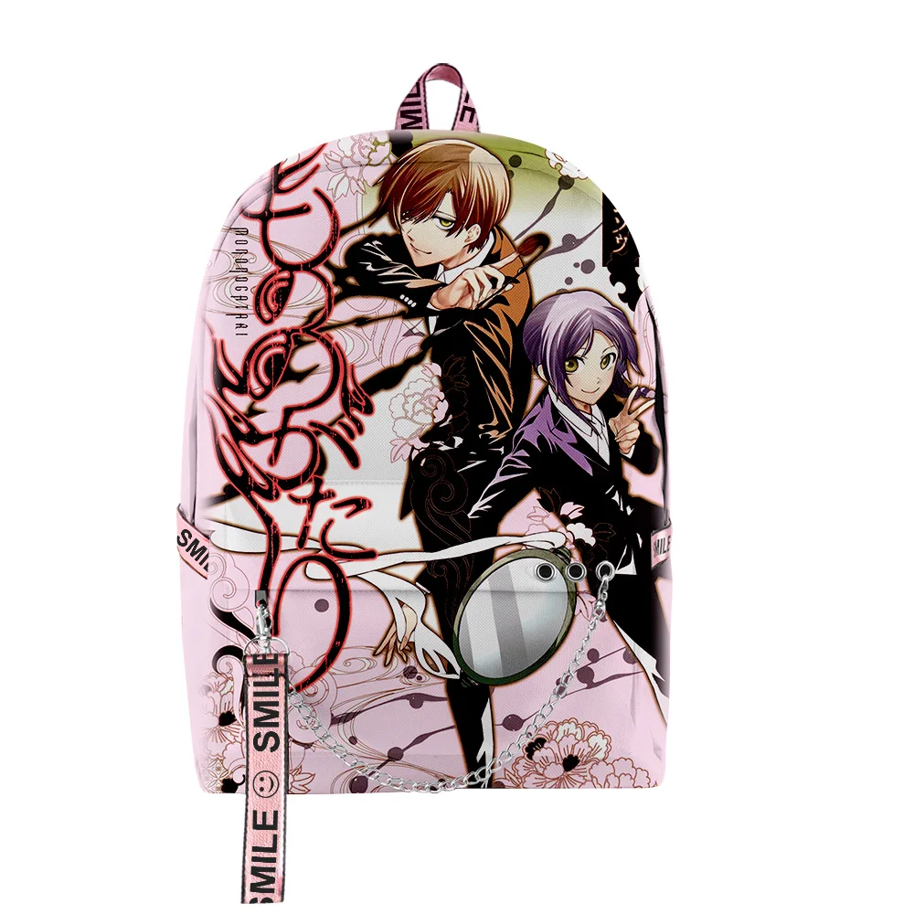 

Harajuku Novelty School Bags Boys Girls Mononogatari Anime 3D Print Oxford Waterproof Notebook multifunction Shoulder Backpacks