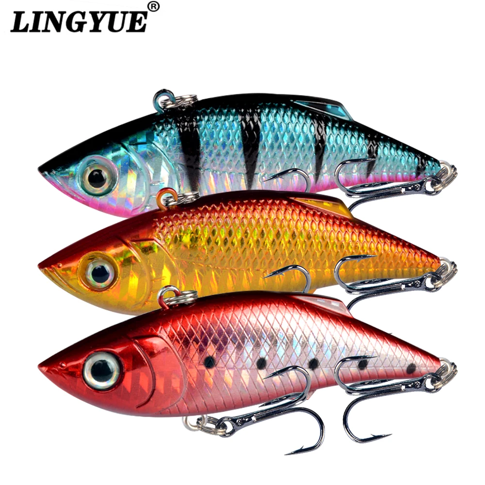 

New Arrival 1pcs Lifelike VIB Fishing Lures 7cm/10g Hard Baits High Quality Bass Crankbait Wobblers Fishing tackle Treble Hooks