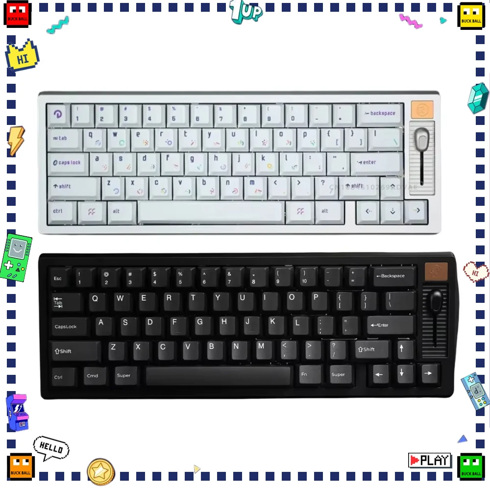 Комплект механической клавиатуры CHOSFOX Fox65 трехрежимная беспроводная клавиатура